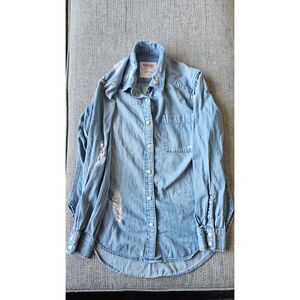 Mossimo Supply Co. Denim Shirt - Size: S